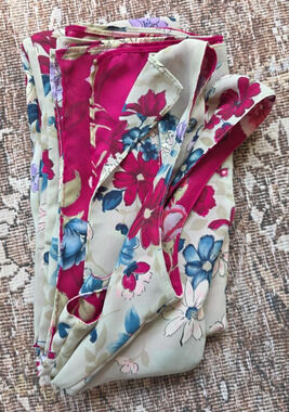 Reversible Floral Maxi Dress Burgundy Beige Boho Cottagecore Sleeveless Fairy